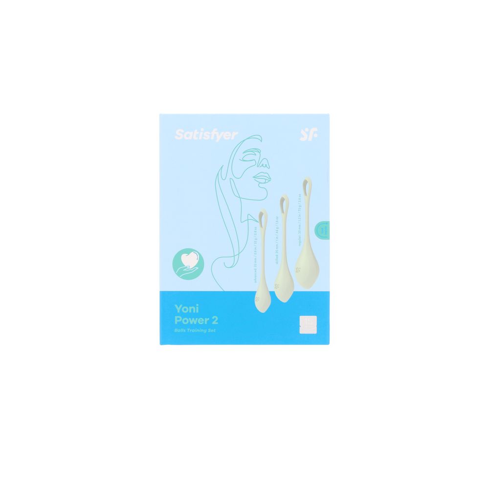 SATISFYER YONI POWER 2 bolas chinesas verde claro 3 u