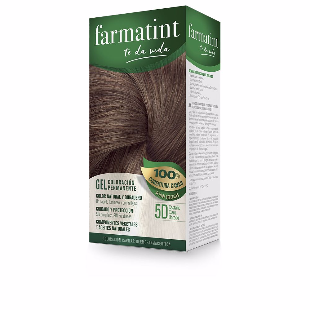 FARMATINT GEL coloração permanente #5d-castanho dourado claro 5 u