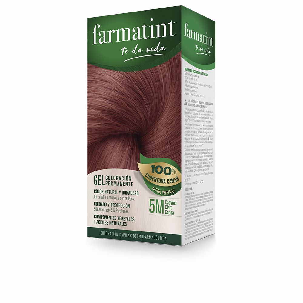 FARMATINT GEL coloração permanente #5m-castanho claro mogno 5 u
