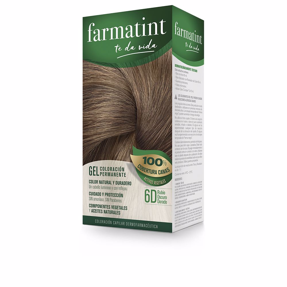 FARMATINT GEL cor permanente #6d-loiro dourado escuro 5 u
