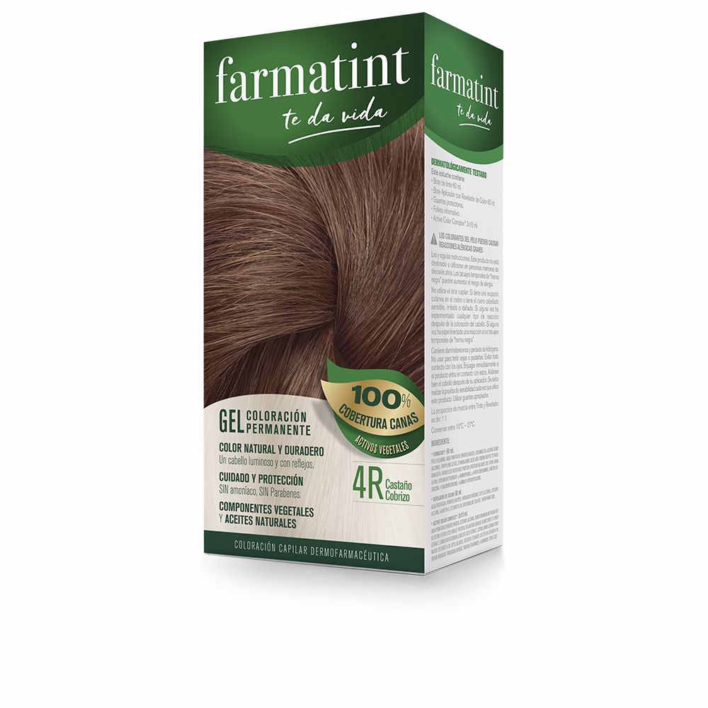 FARMATINT GEL cor permanente #4r-cobre castanho 5 u