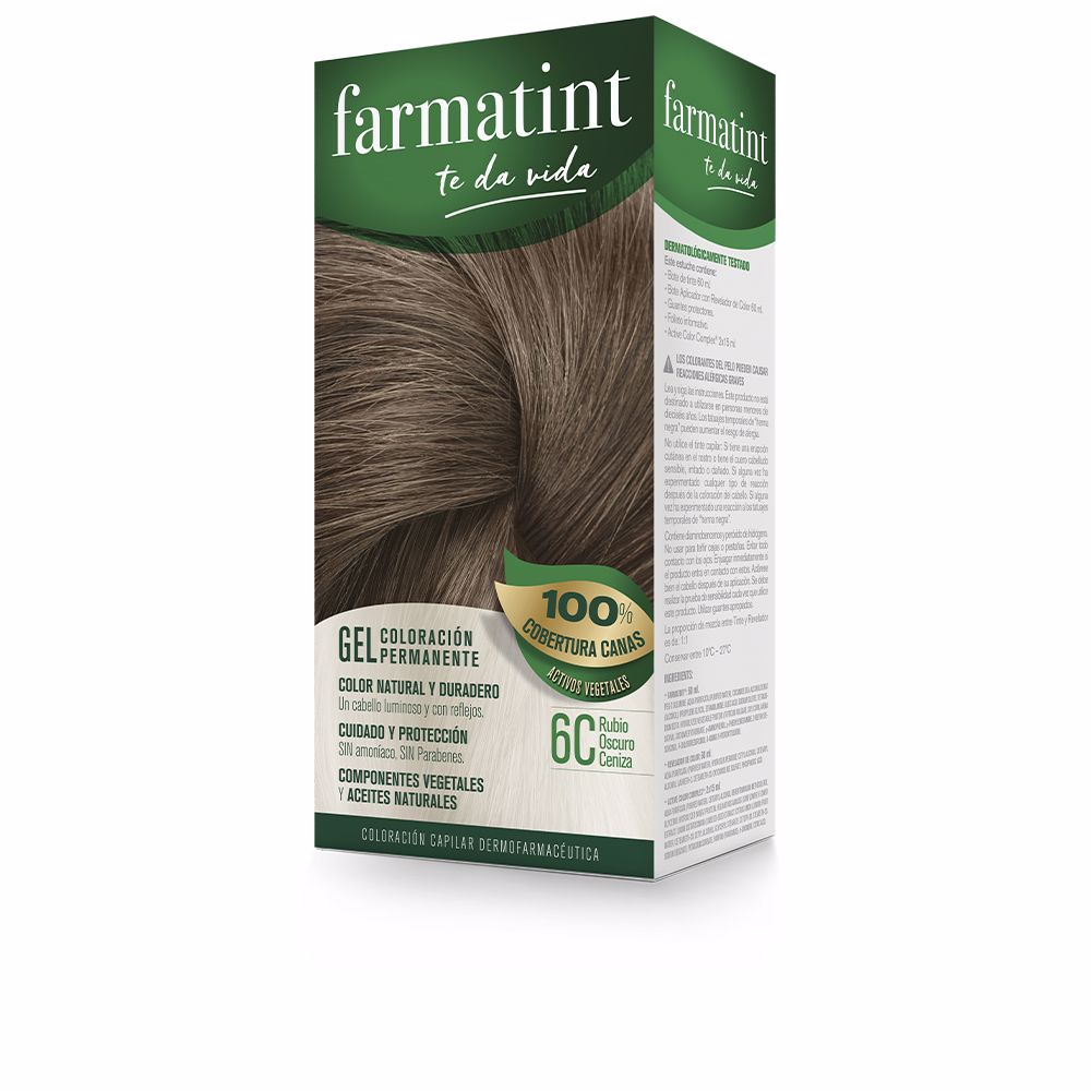 FARMATINT GEL cor permanente #6c-loiro cinza escuro 5 u