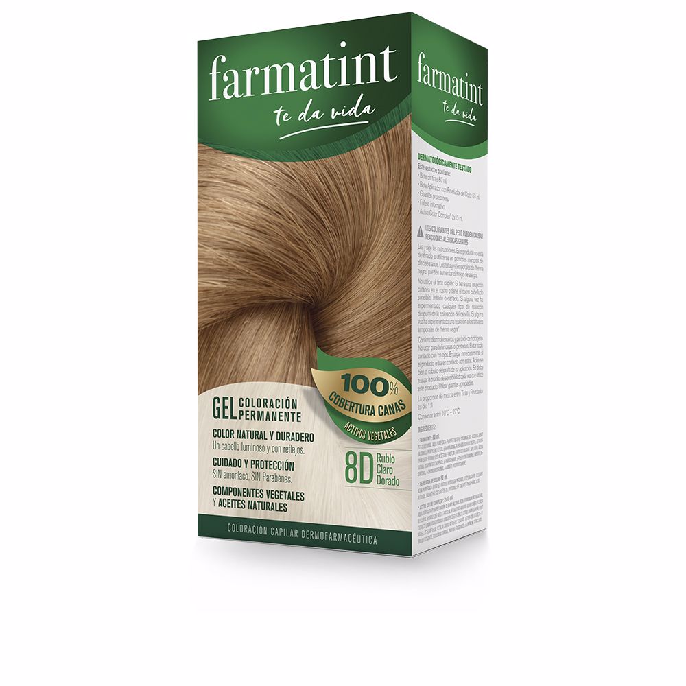 FARMATINT GEL coloração permanente #8d-loiro dourado claro 5 u