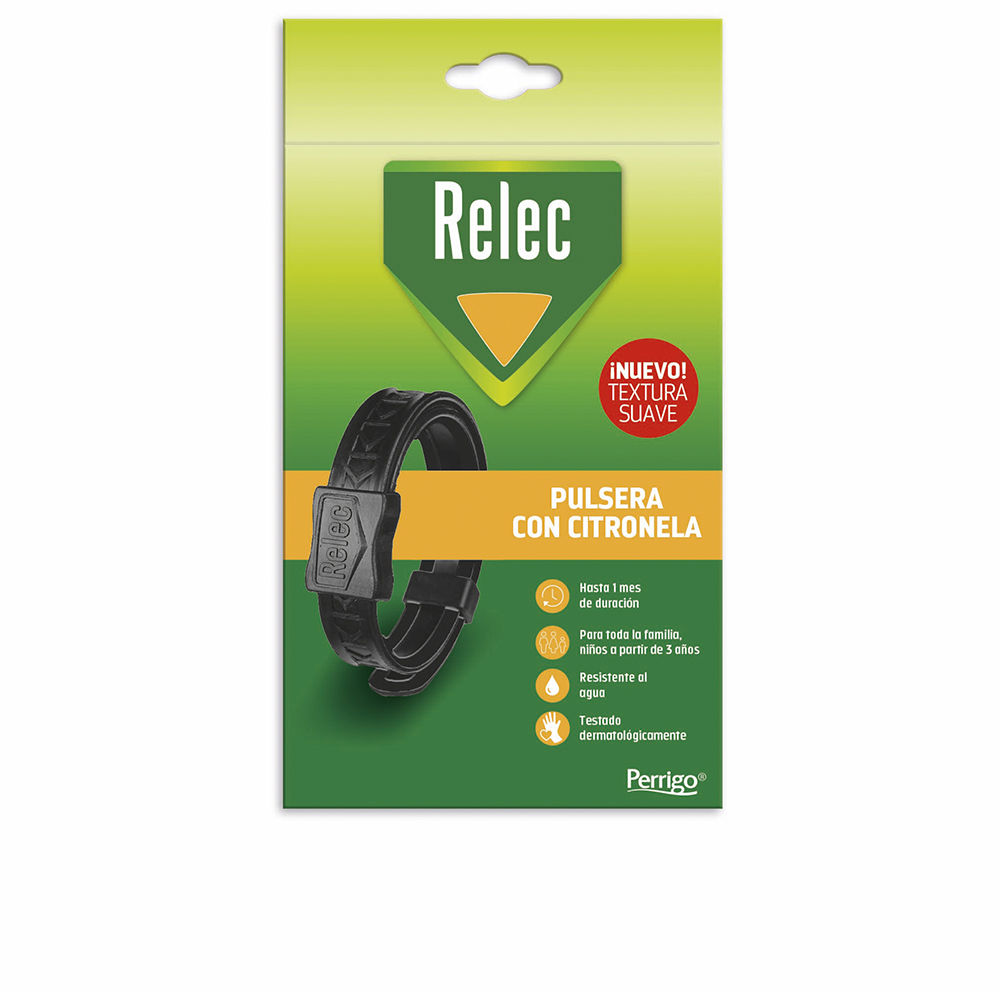 Pulseira repelente de mosquitos RELEC FAMILIA preta 1 unidade