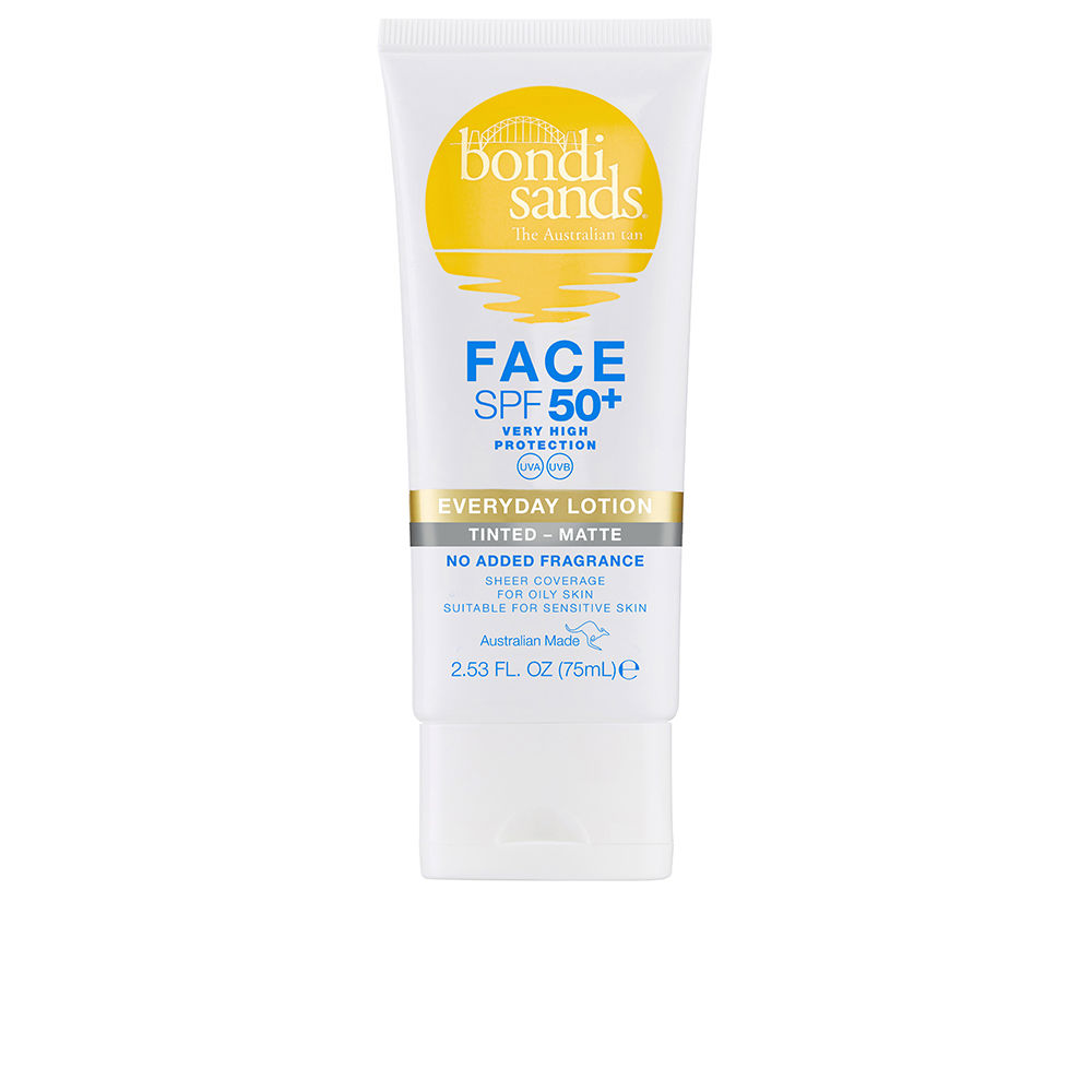 Loção facial colorida sem fragrância EVERYDAY FPS 50+ 75ml