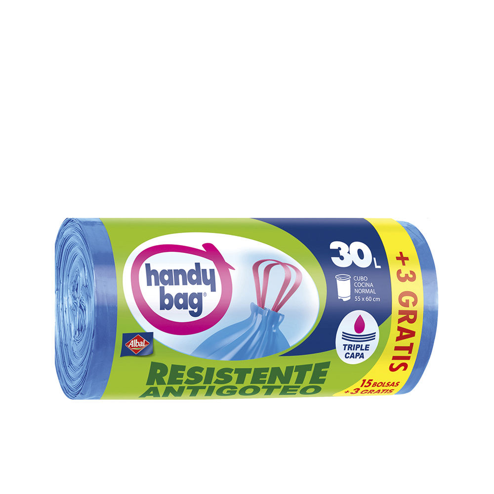 HANDY BAG ANTIBACTÉRIAS saco de lixo 30 litros 18 ud