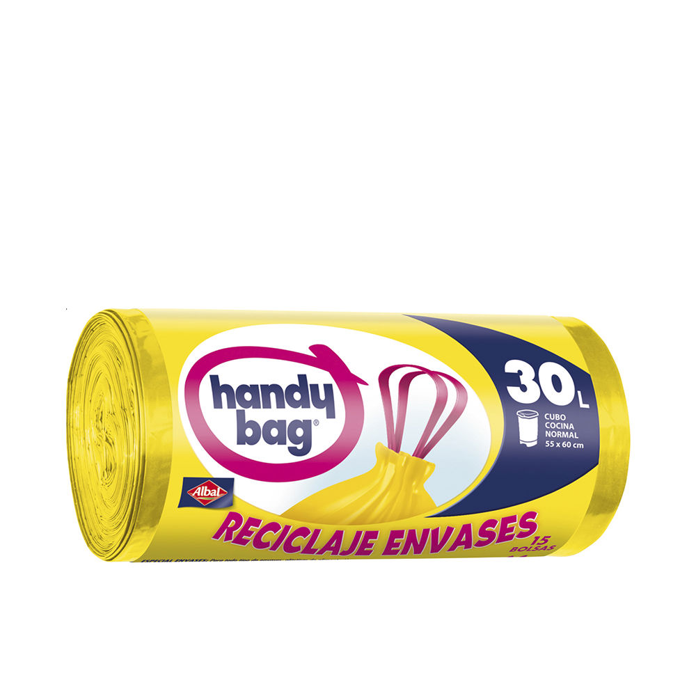 HANDY BAG AMARELO RECICLADO saco de lixo 30 litros 15 u