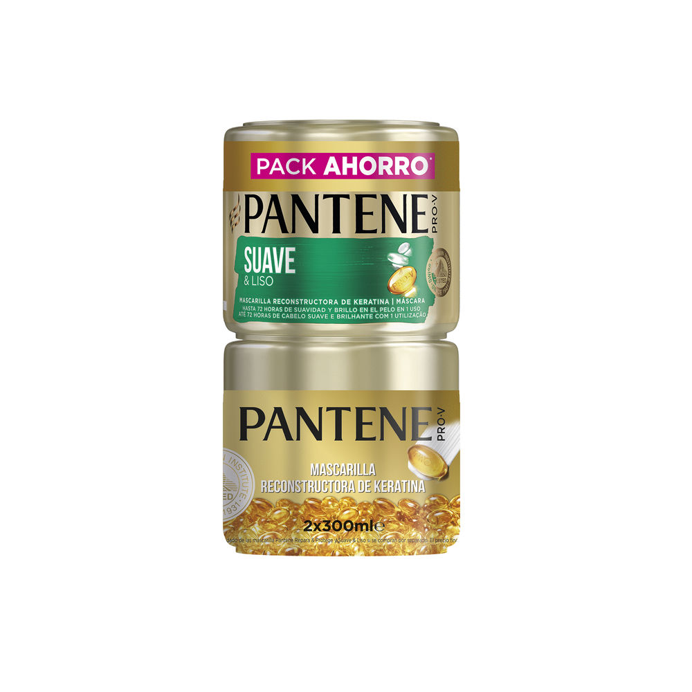 Conjunto de máscaras PANTENE Soft and Smooth 2 x 300 ml