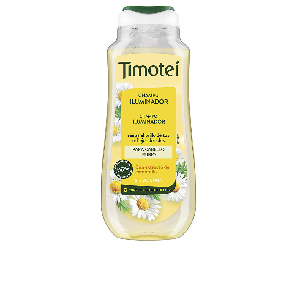 Shampoo TIMOTEI com extrato de camomila realça o brilho dos cabelos loiros 300 ml