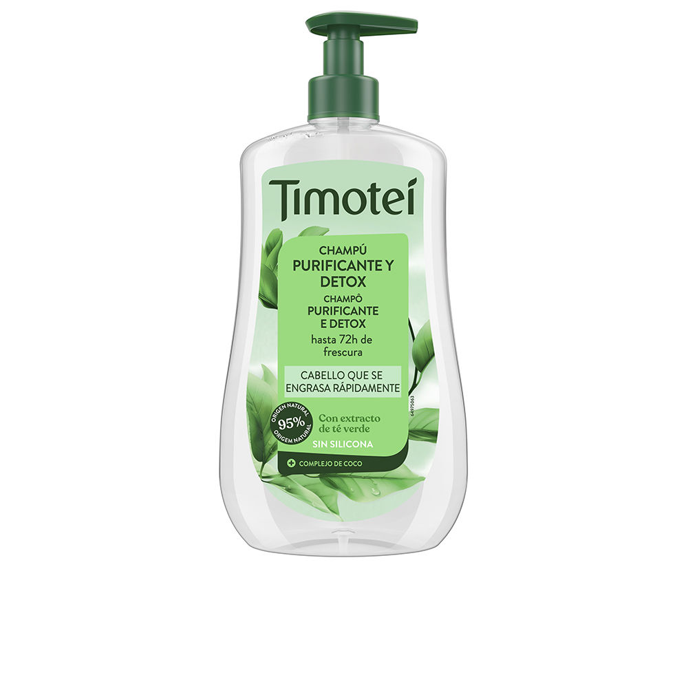 Shampoo purificante e desintoxicante TIMOTEI com extrato de chá verde para cabelos oleosos 600 ml