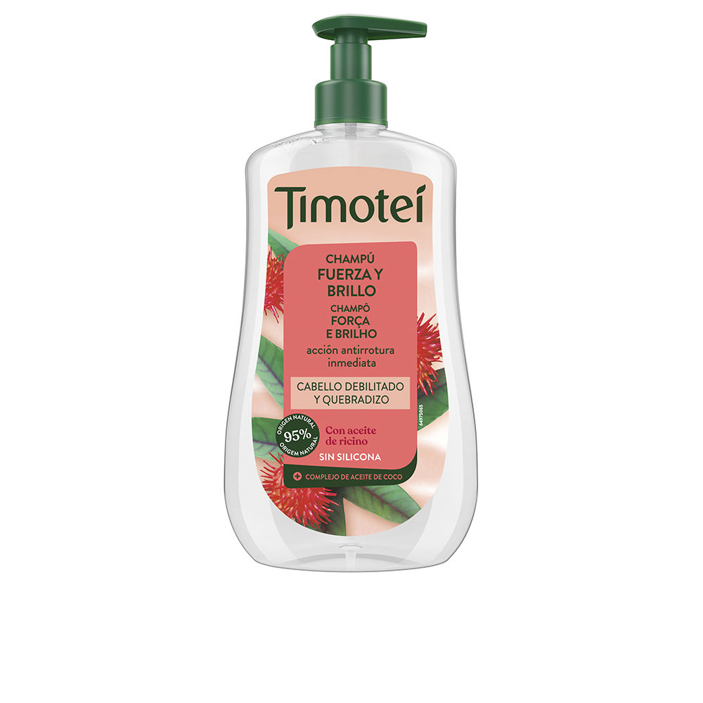 Shampoo Força e Brilho TIMOTEI com Óleo de Rícino e Coco para Cabelos Fracos e Quebradiços 600 ml