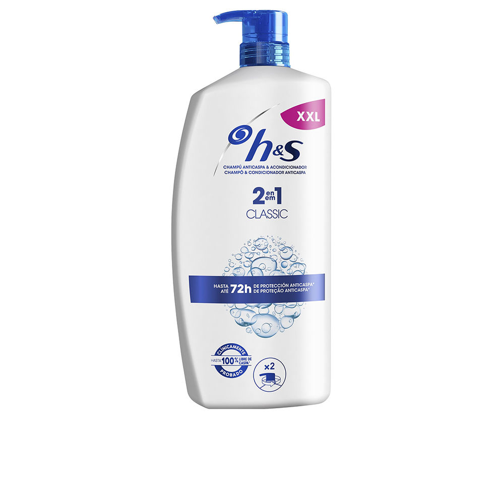 H&S CLASSIC 2 em 1 Shampoo e Condicionador Anticaspa com Bomba 1000ml