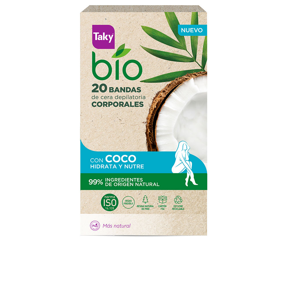 Tiras de cera depilatória corporal BIO COCO 20 unidades
