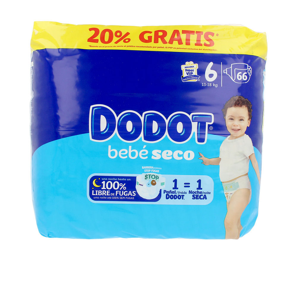 Fraldas DODOT STAGES tamanho 6 13-18 kg 66 unidades