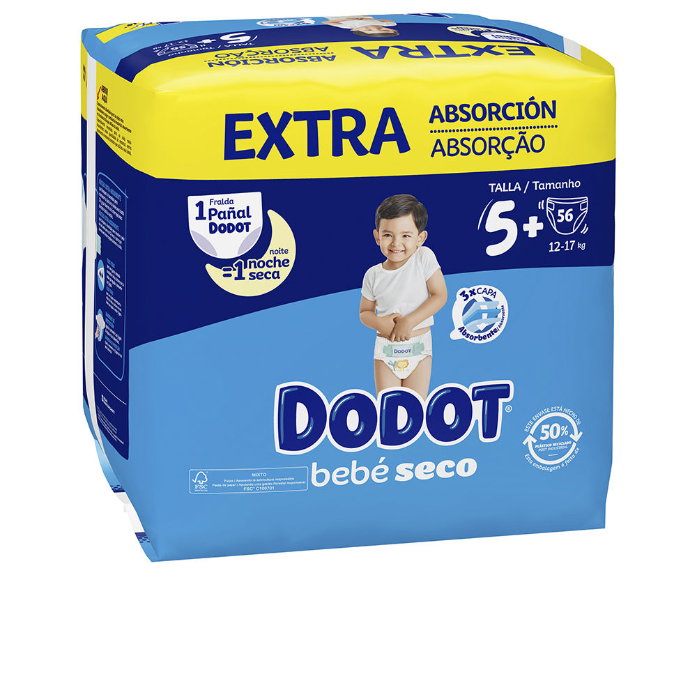 Fraldas DODOT EXTRA STAGES tamanho 5 12-17 kg 56 unidades