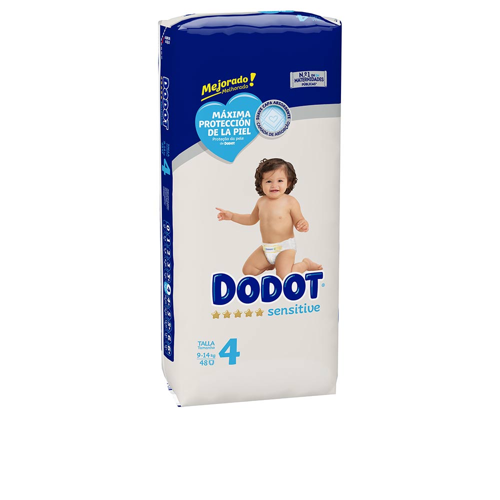 Fraldas DODOT SENSITIVE tamanho 4 9-14 kg 48 ud