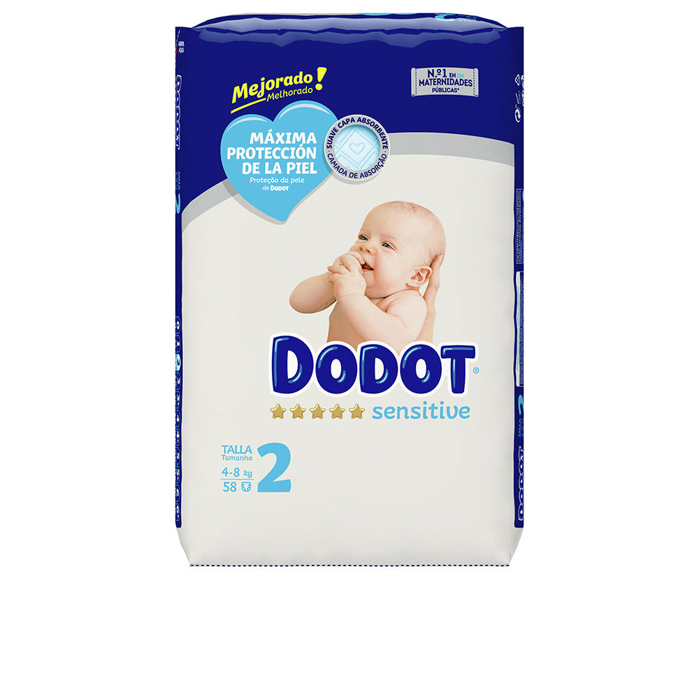 Fraldas DODOT SENSITIVE RN tamanho 2 4-8 kg 58un