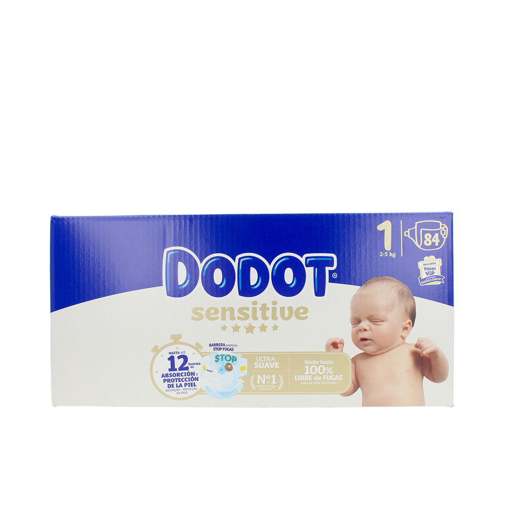 Fraldas DODOT SENSITIVE RN tamanho 1 2-5 kg 84 unidades
