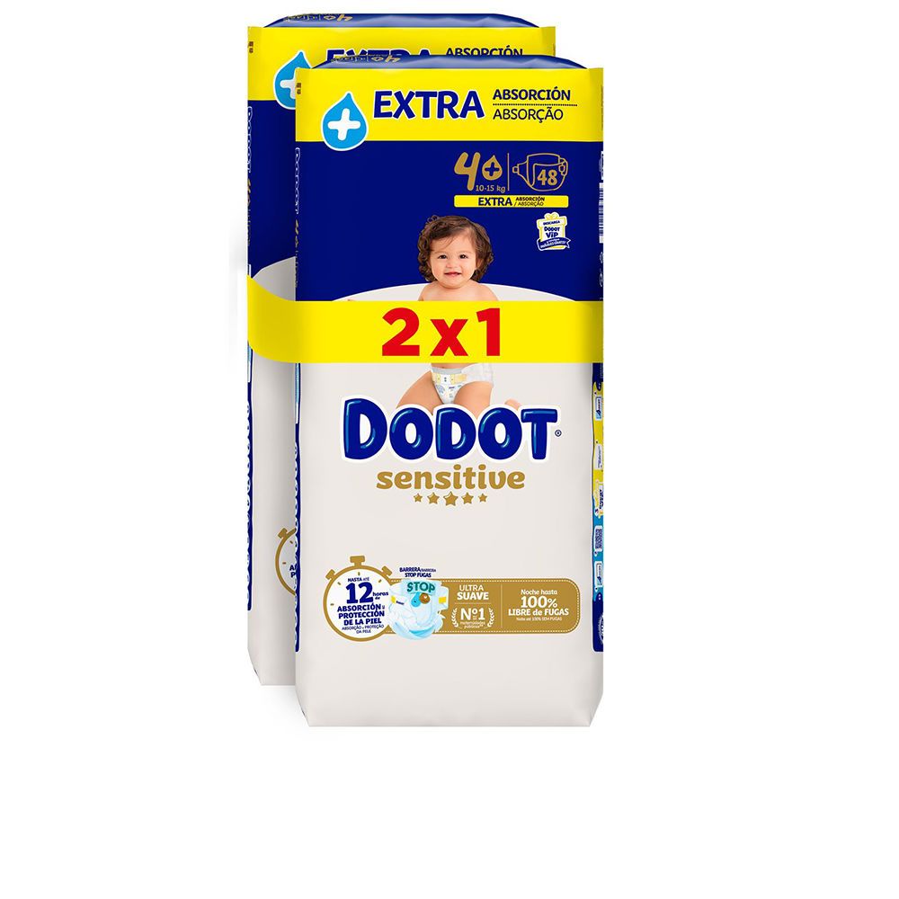 Fraldas DODOT SENSITIVE EXTRA tamanho 4 10-15 kg 96 unidades