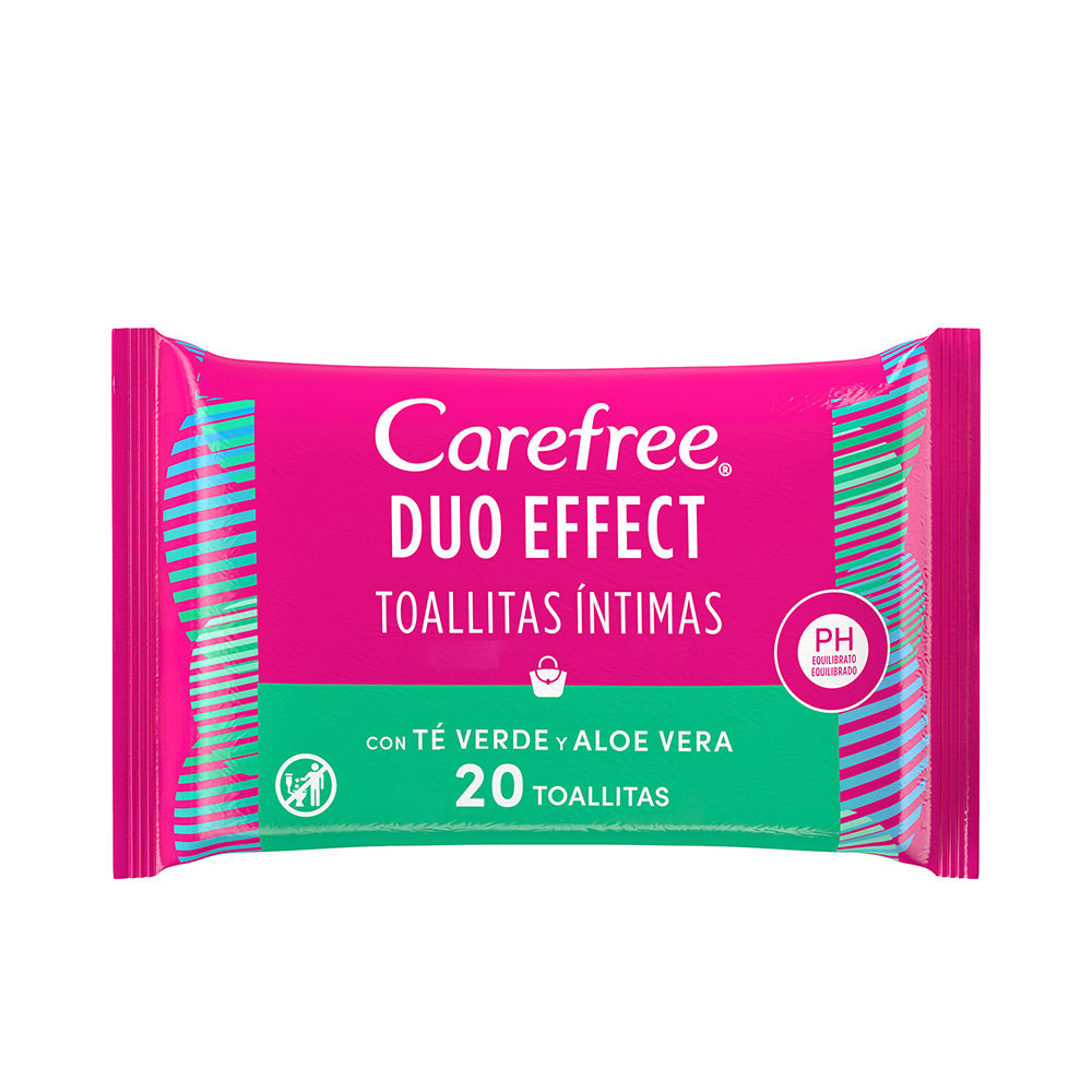 Lenços umedecidos íntimos CAREFREE ALOE VERA 20 unidades