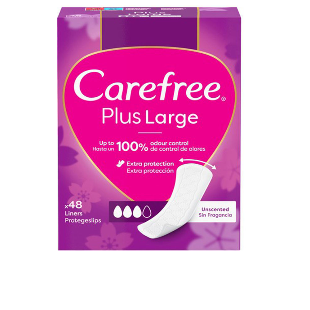Protetor CAREFREE PLUS LARGE sem fragrância 48 unidades