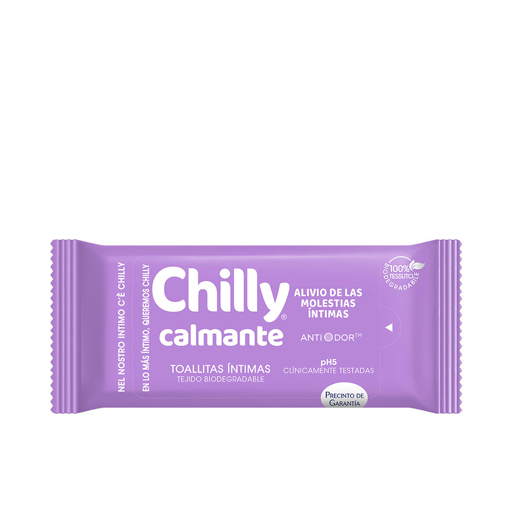Lenços umedecidos íntimos calmantes CHILLY POCKET 12 unidades