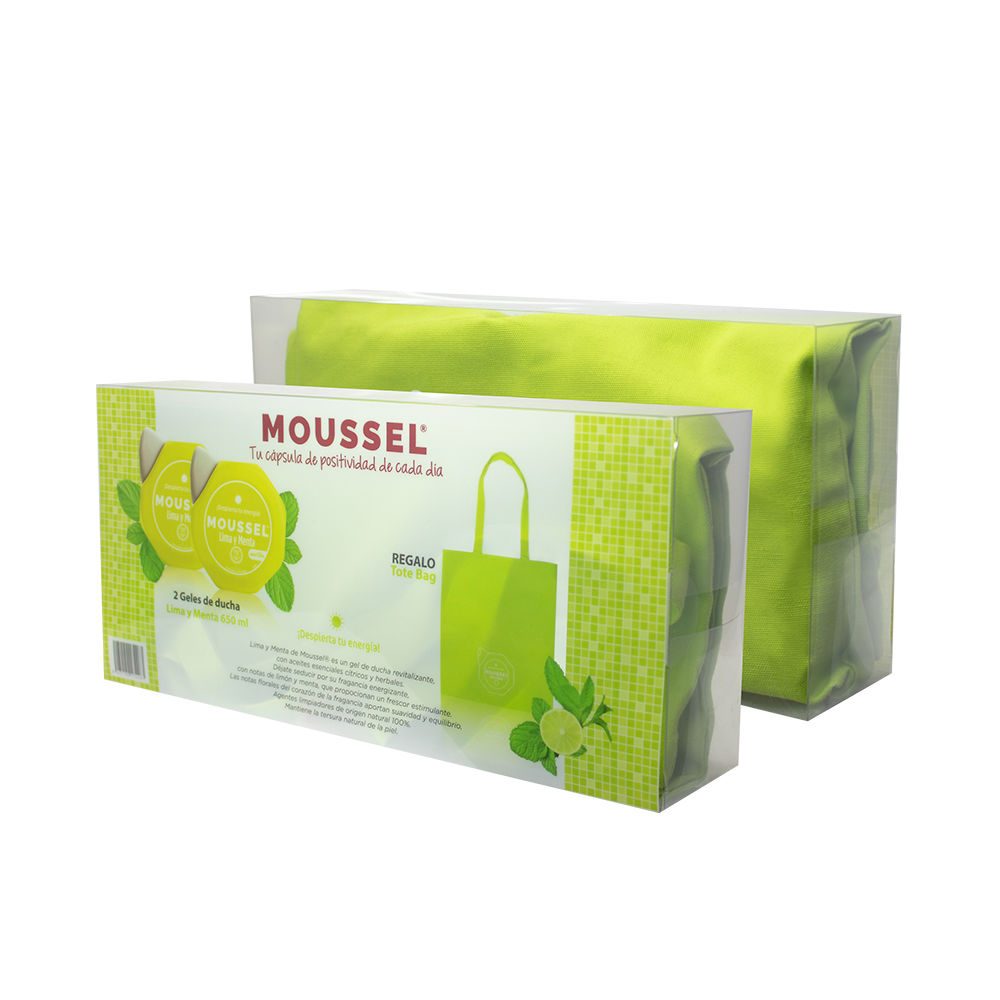 CAIXA DE GEL DE BANHO MOUSSEL DE LIMA E MENTA 3 un.