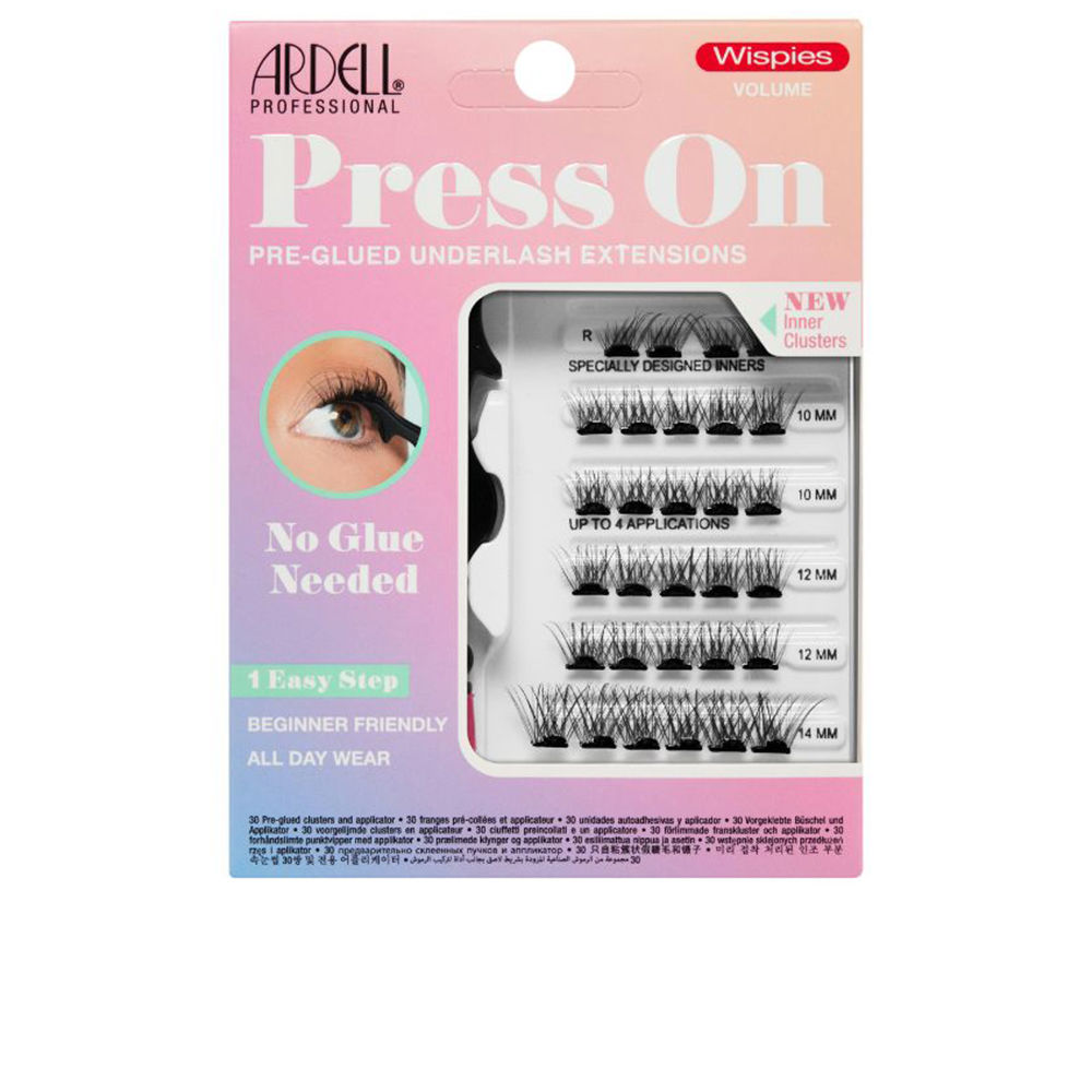 Extensões de cílios postiços pré-coladas ARDELL PRESS ON #wispies volume 30 u