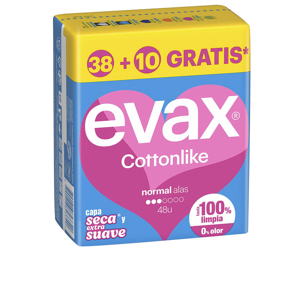 Almofadas normais EVAX COTTONLIKE asas 48 u