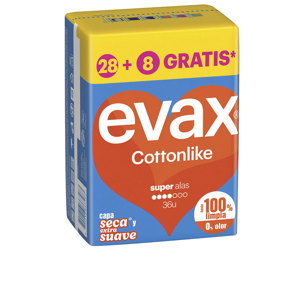 Almofadas EVAX COTTONLIKE super wings 36 unidades