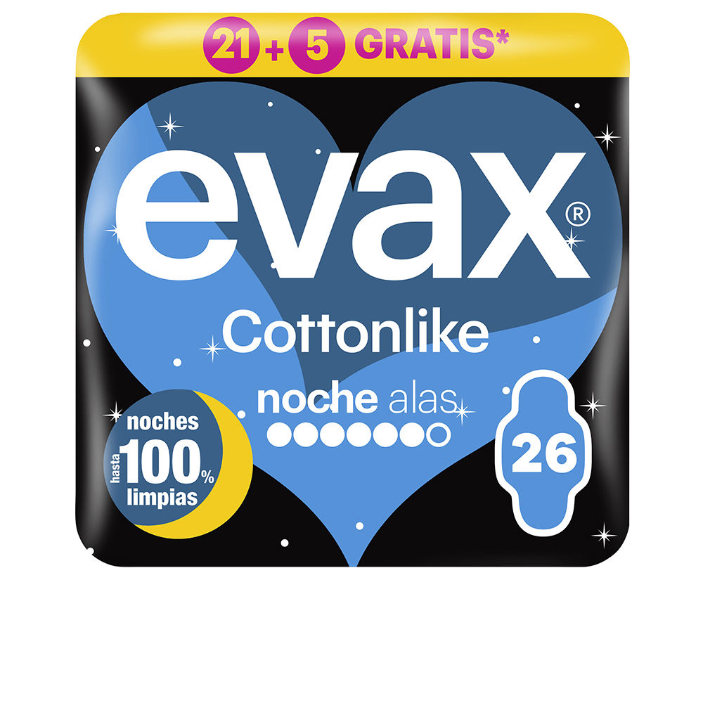 Absorventes noturnos COTTONLIKE, abas, 26 unidades