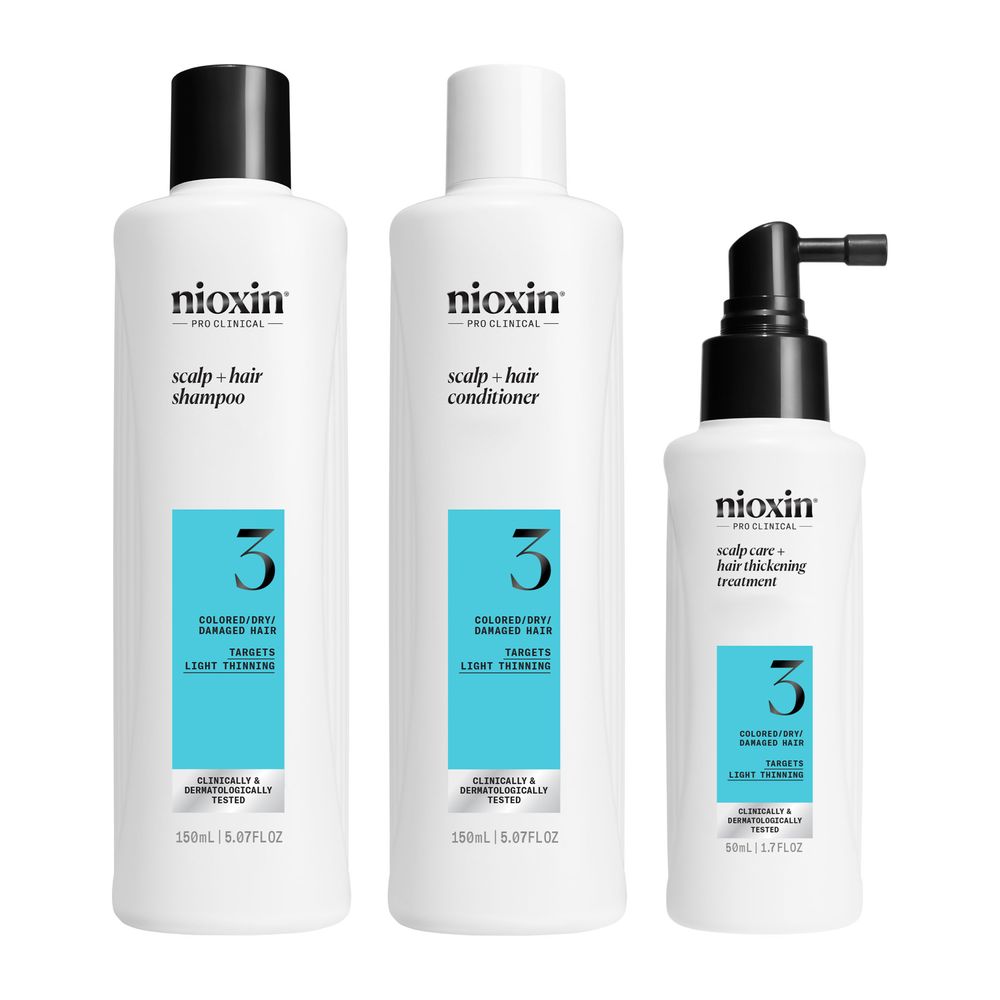 SYSTEM 3 - Kit - Tratamento para Cabelos Coloridos com Raleamento Leve 3 unidades