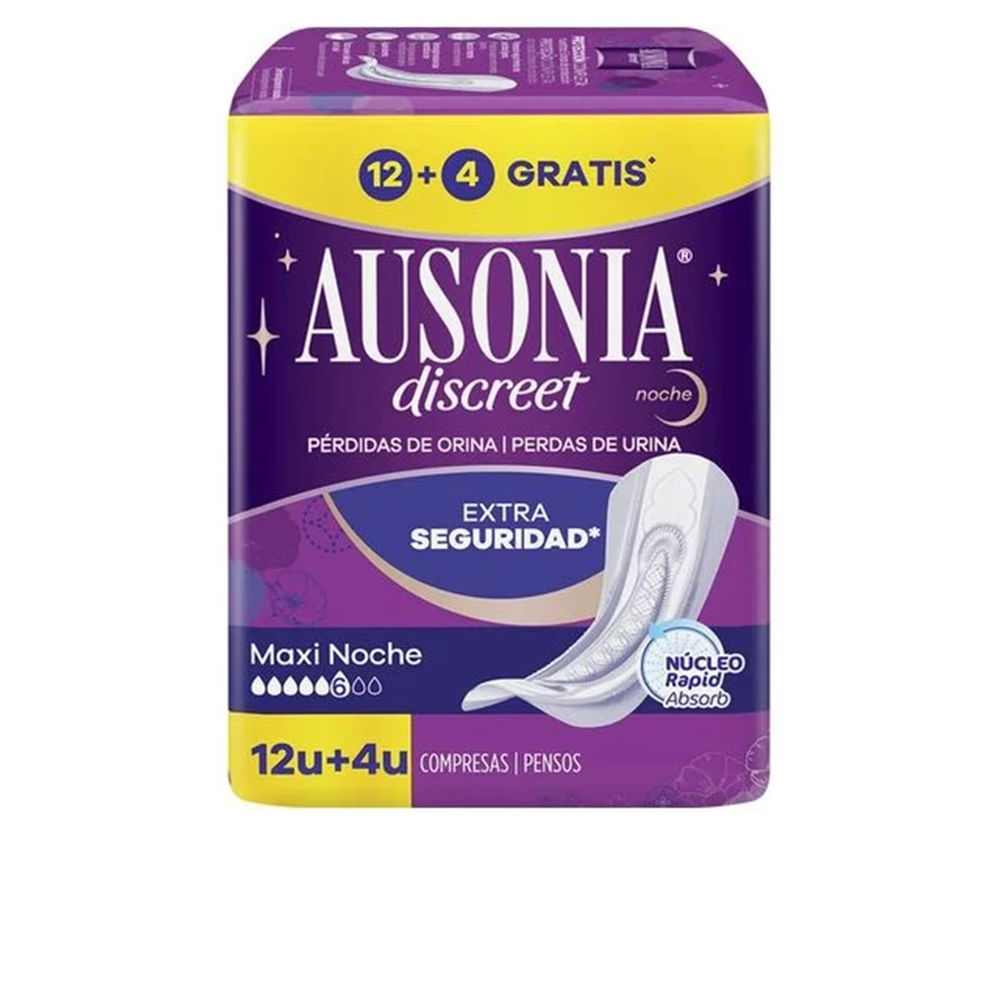 Absorventes íntimos noturnos Ausonia Discreet Maxi 16 unidades