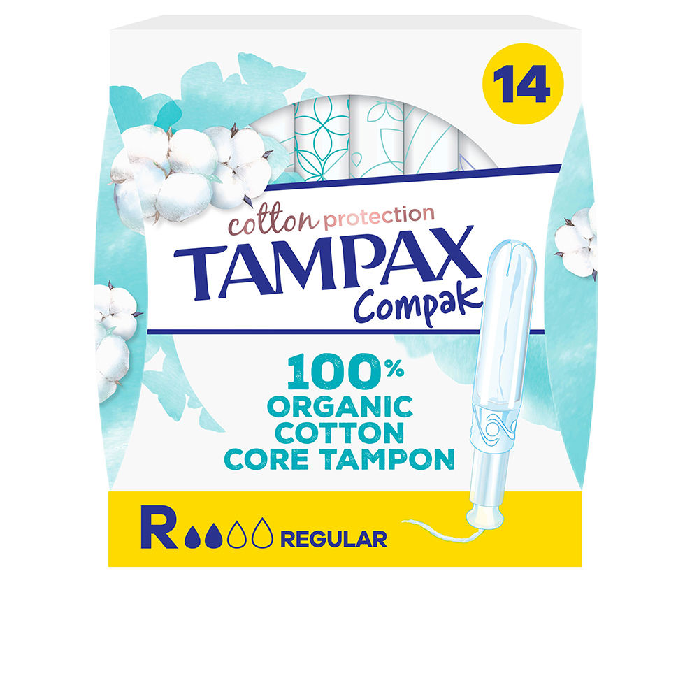 Tampa regular TAMPAX 100% ALGODÃO ORGÂNICO 14 unidades