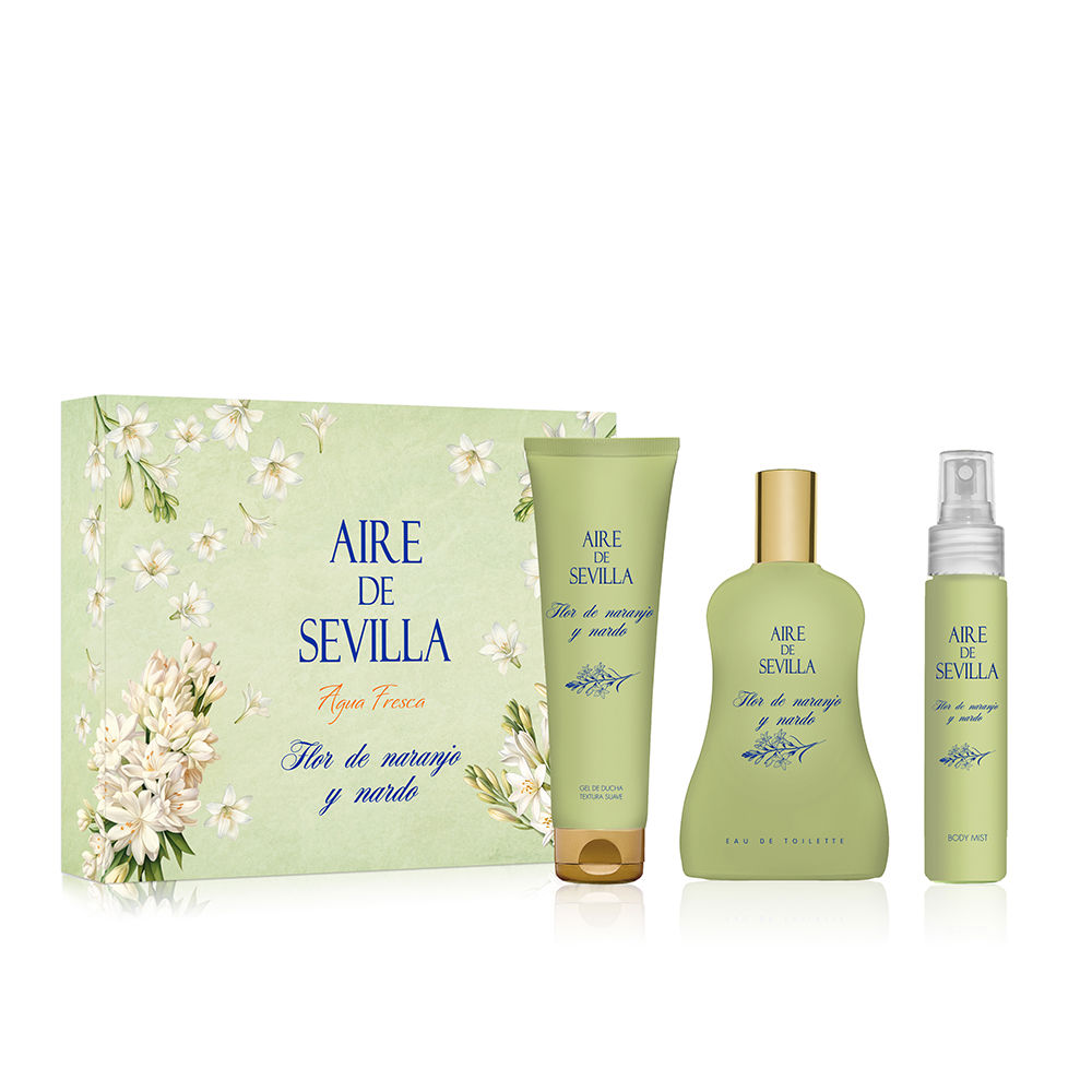 Conjunto de presente com flor de laranjeira e tuberosa (3 peças)