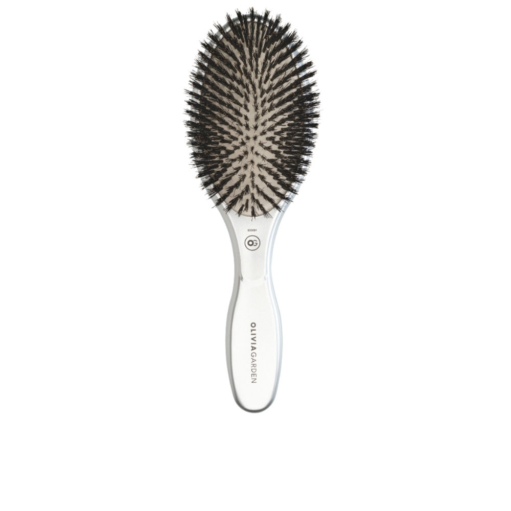 EXPERT CARE OVAL Cerdas de Javali e Nylon Prata 1 unidade