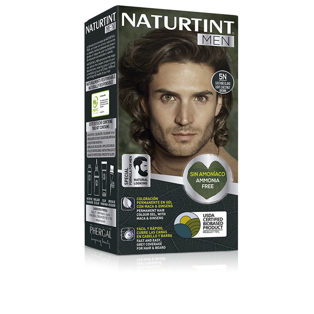 Tintura NATURTINT MEN sem amônia #5N castanho claro 1 unidade