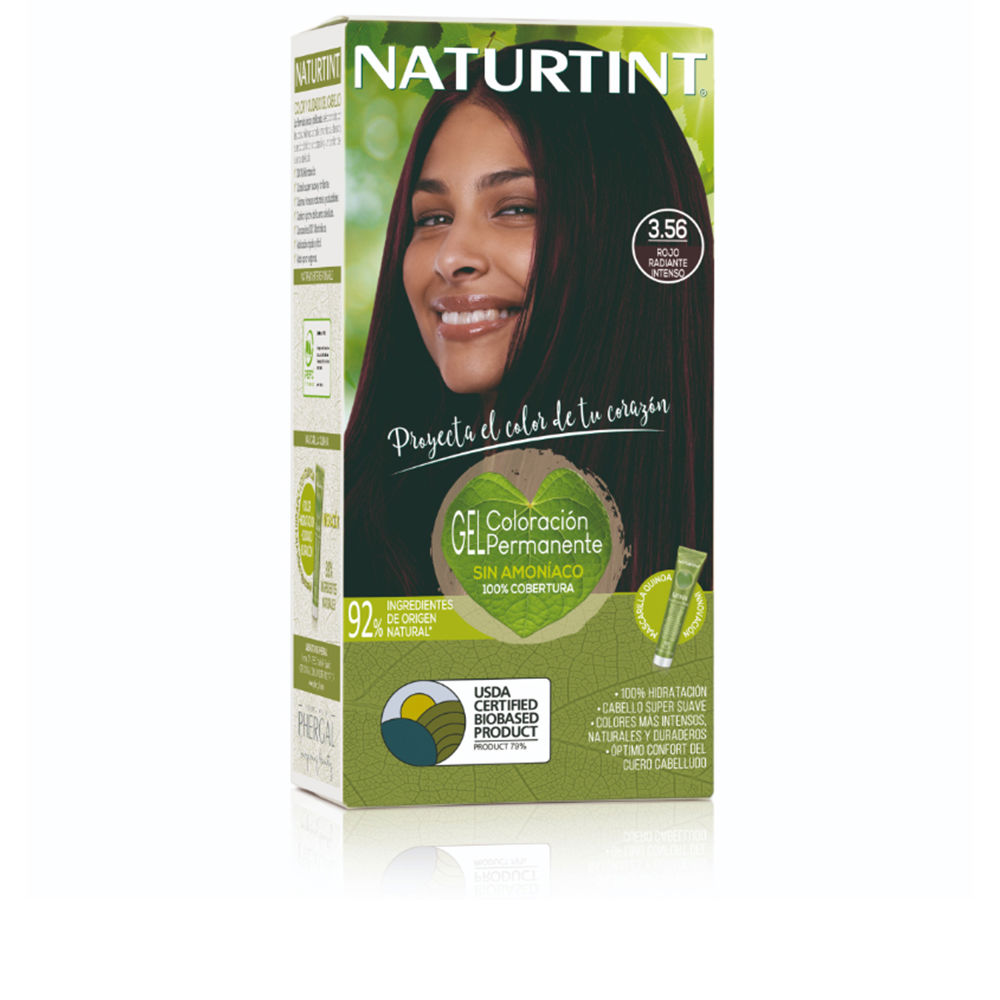 Tintura sem amônia NATURTINT #3.56-Vermelho Radiante Intenso 170 ml