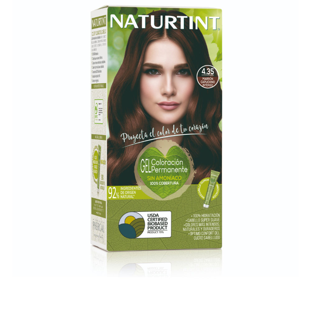 Tintura sem amônia NATURTINT nº 4.35 - Castanho Cappuccino Intenso 170 ml