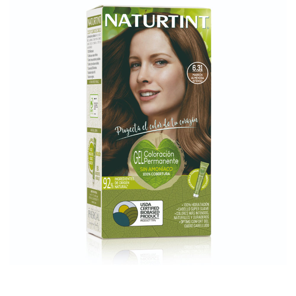Tintura sem amônia NATURTINT nº 6.31 - Castanho Amêndoa Intenso 170 ml