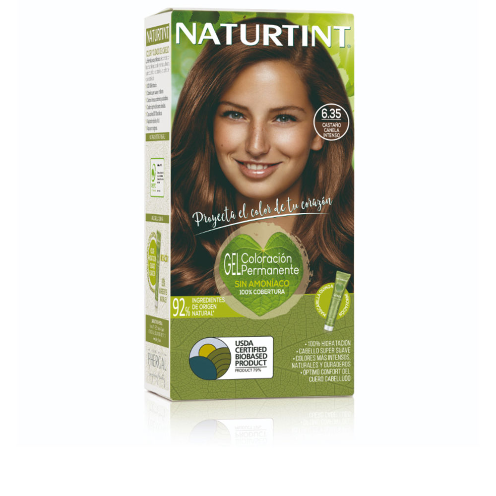 Tintura sem amônia NATURTINT #6.35-Canela Intensa Castanha 170 ml