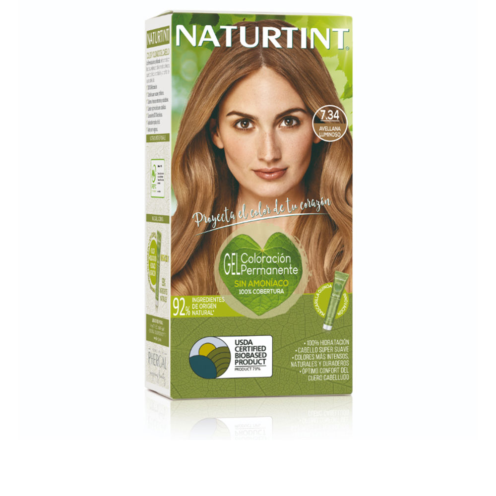 Tintura sem amônia NATURTINT #7.34-Avelã Luminosa 170 ml