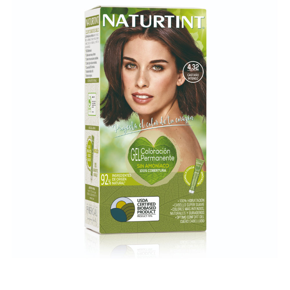 Tintura sem amônia NATURTINT #4.32-Castanho Intenso 170 ml