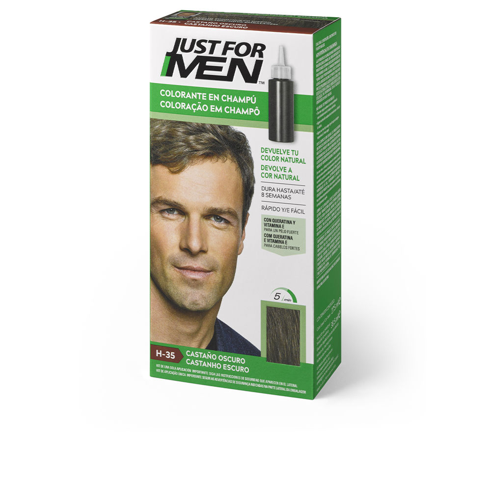 Coloração JUST FOR MEN em shampoo #escuro 30 ml