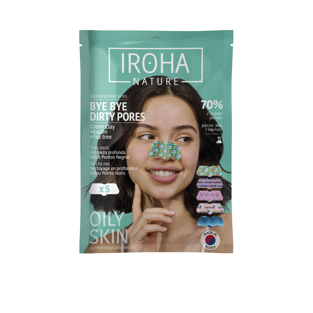 BYE BYE DIRTY PORES adesivos para o nariz 5 unidades