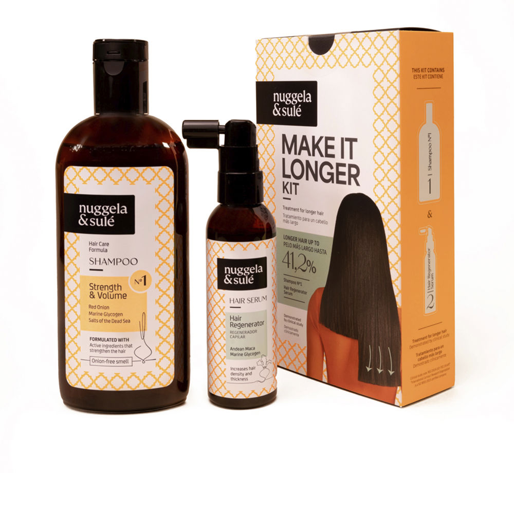 KIT PARA CABELOS MAIS LONGOS - TRATAMENTO PARA CABELOS MAIS LONGOS - CONJUNTO DE 2 PEÇAS