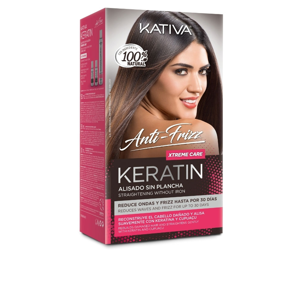 QUERATINA ANTI-FRIZZ Alisamento brasileiro sem chapinha xtrem care 30 dias 3 unidades