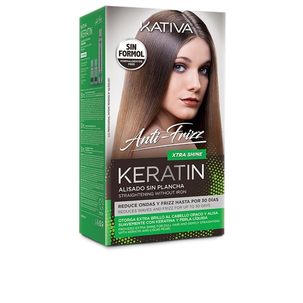 QUERATINA ANTI-FRIZZ Alisamento brasileiro sem chapinha brilho extra 30 dias 3 u