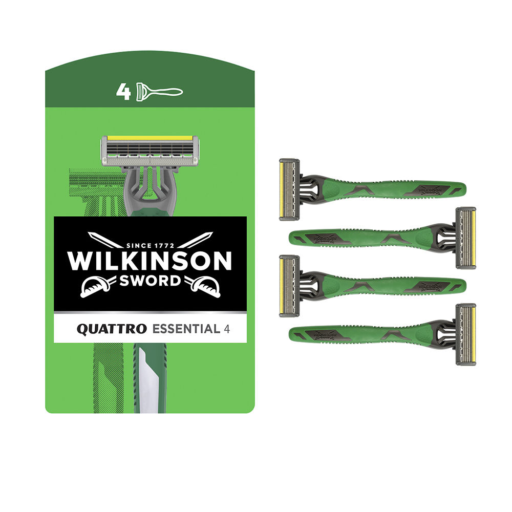 QUATTRO ESSENTIAL 4 lâminas de barbear descartáveis 4 unidades