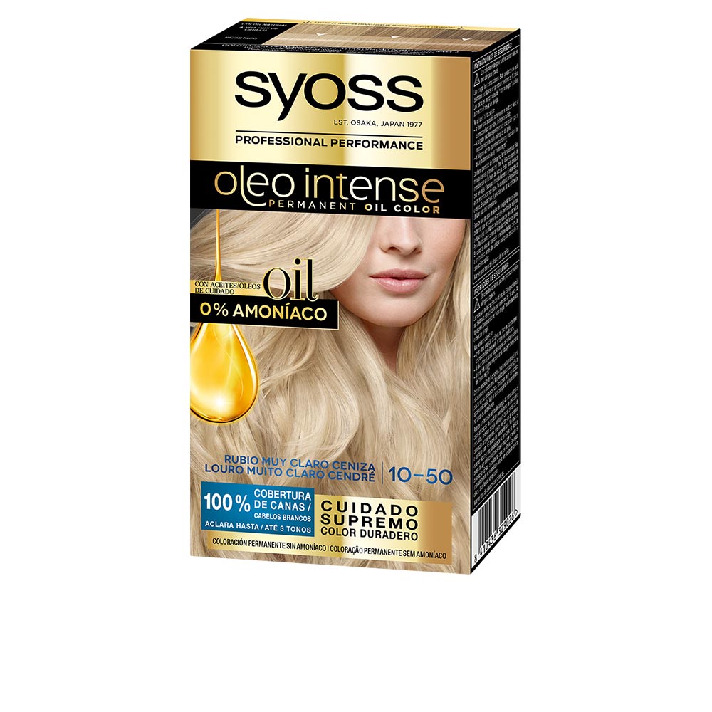 OLEO INTENSE cor de cabelo sem amoníaco #10.50 - louro claro acinzentado 5 unid.